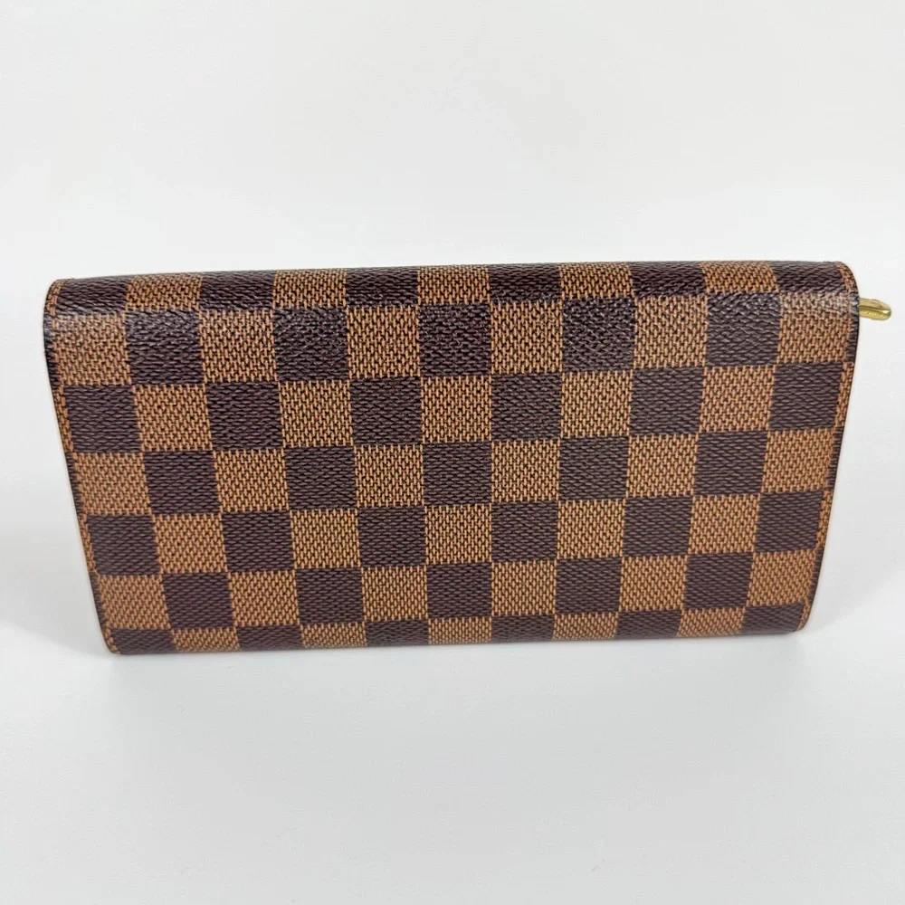 Authentic Louis Vuitton Sarah Wallet Damier Ebene Checkered - Picture 2 of 14